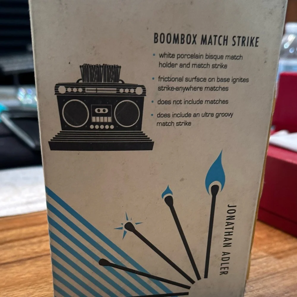 JONATHAN ADLER BOOMBOX MATCH STRIKE-RARE VINTAGE/RETIRED MINT/NEW 100%AUTHENTIC